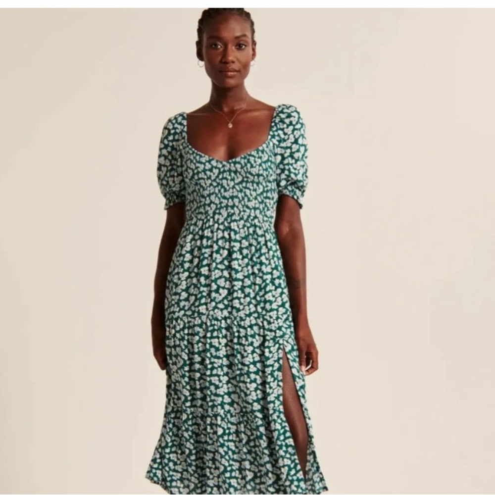 Floral Green Dress